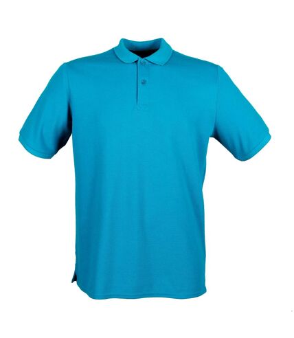 Henbury Mens Modern Fit Cotton Pique Polo Shirt (Sapphire)