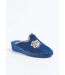 Chaussons mules largeur confort textile velouté-1