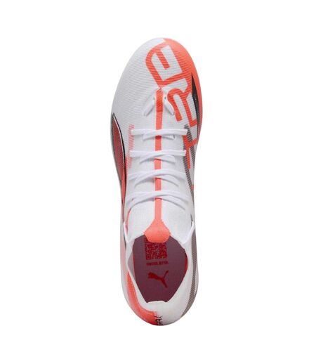 Mens Ultra 5 Match+ Firm Ground Football Boots  White Puma
