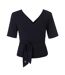 Womens/ladies Soft Wrap Top Black Sweaty Betty-2