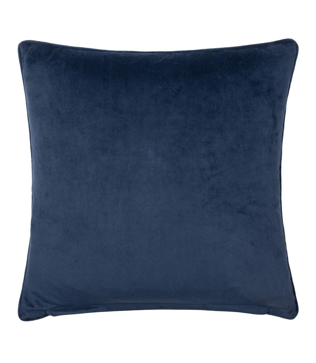 Stratus piping detail jacquard cushion cover 45cm x 45cm navy Paoletti-2