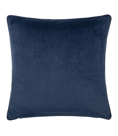 Paoletti Stratus Piping Detail Jacquard Throw Pillow Cover (Navy) (45cm x 45cm) - UTRV3343