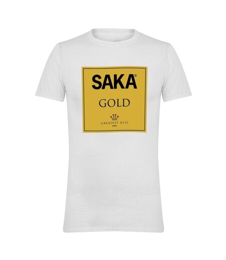 T-shirt Foot Motif/style Couverture D´album Saka Adulte Jaune Or AWD