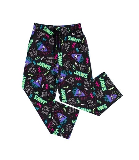 Pantalon De Détente Motif/style Imprimé Intégral Homme Noir Charbon Jaws
