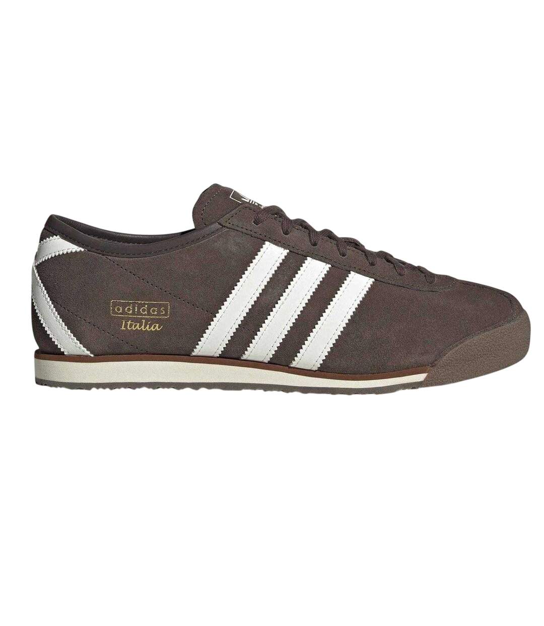 Womens/ladies Italia 70s Suede Trainers Brown Off White Adidas-1