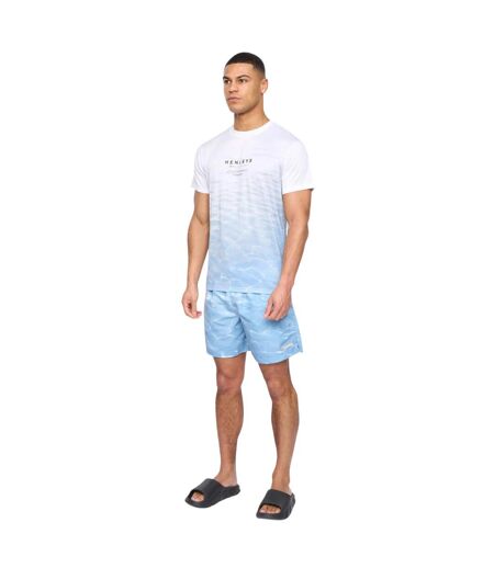 Mens henpool t-shirt denim blue Henleys