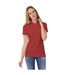 B&C Womens/Ladies ID.001 Plain Short Sleeve Polo Shirt (Red)