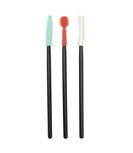Lot de 3 Brosses à Cils Cosmetic 19cm Noir