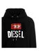 Mens New D Logo Cotton Blend Hoodie Black Diesel-3