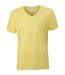 T-shirt style bohémien col V homme JN976 - jaune