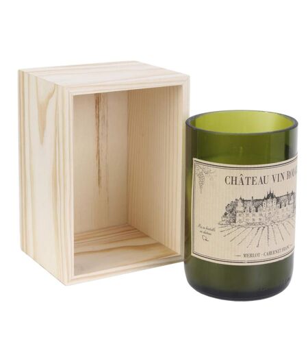 Lot de 2 bougies parfumées avec coffret en bois collection AU CHATEAU