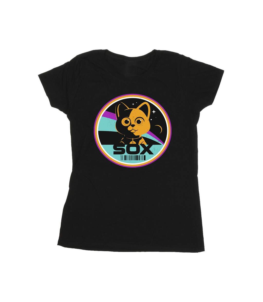 Disney T-shirt en coton Lightyear Sox Circle - Femmes/Dames (Noir) - UTBI29031-1