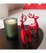Lot de 3 Rennes Déco Electro 16cm Rouge-2