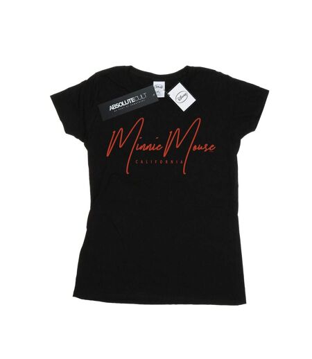 Disney T-shirt en coton californien Mickey Mouse Femme/Femme (Noir) - UTBI31966