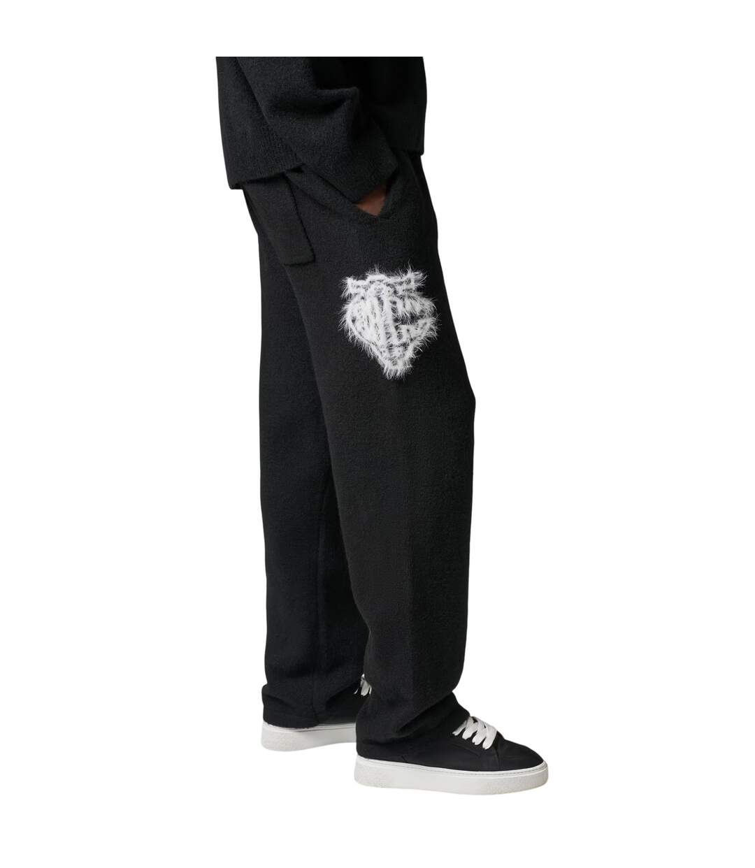 Pantalon De Jogging Décontracté Homme Noir Couture-4