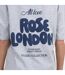 Unisex Adult Back Print Relaxed Fit T-shirt Grey Marl Marl Rose London-4