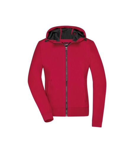 Veste Softshell Femme Rouge Noir James And Nicholson