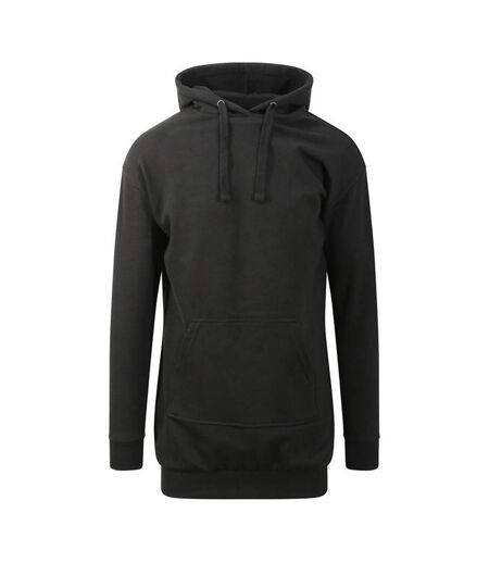 Womens/ladies hoodie dress jet black Awdis