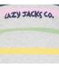 Womens/ladies Striped Button Neck Winter Sweatshirt Multicoloured Lazy Jacks-4