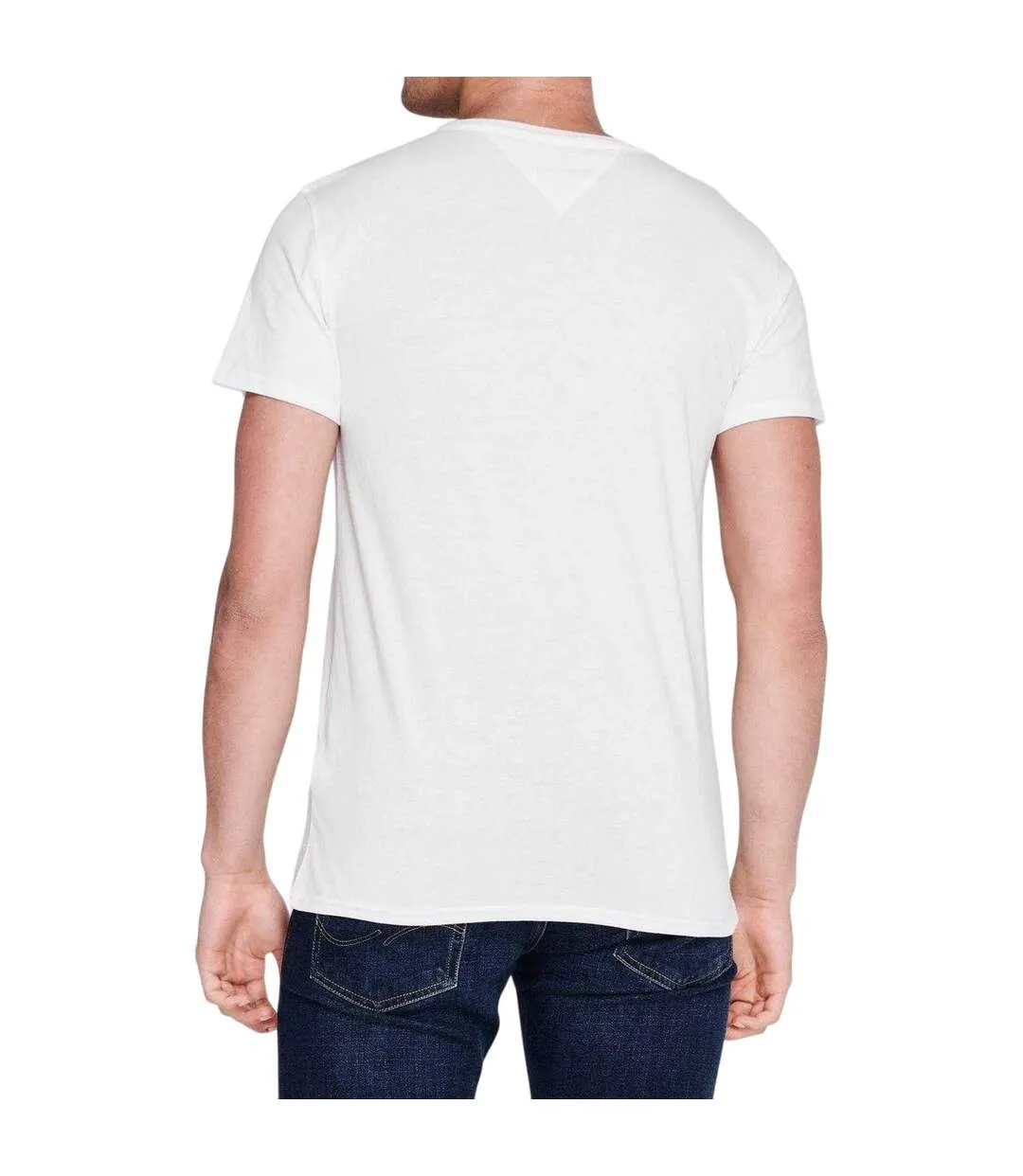 T-shirt Motif/style Logo Brodé Homme Blanc Tommy Jeans-3