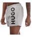 Mens Abas Logo Swim Shorts Grey Hugo-3
