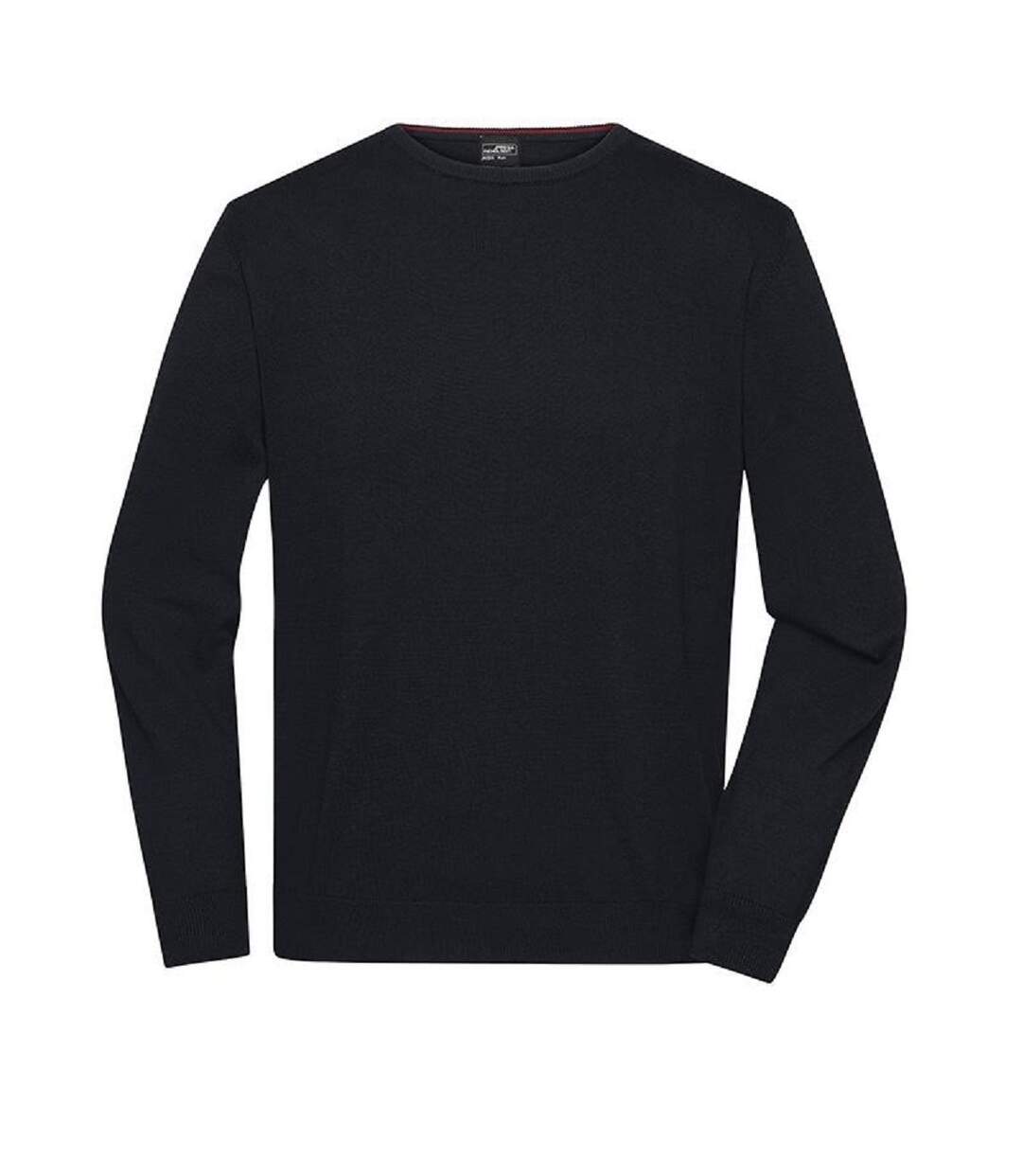 Pull classique col rond - Homme - JN1314 - noir-1