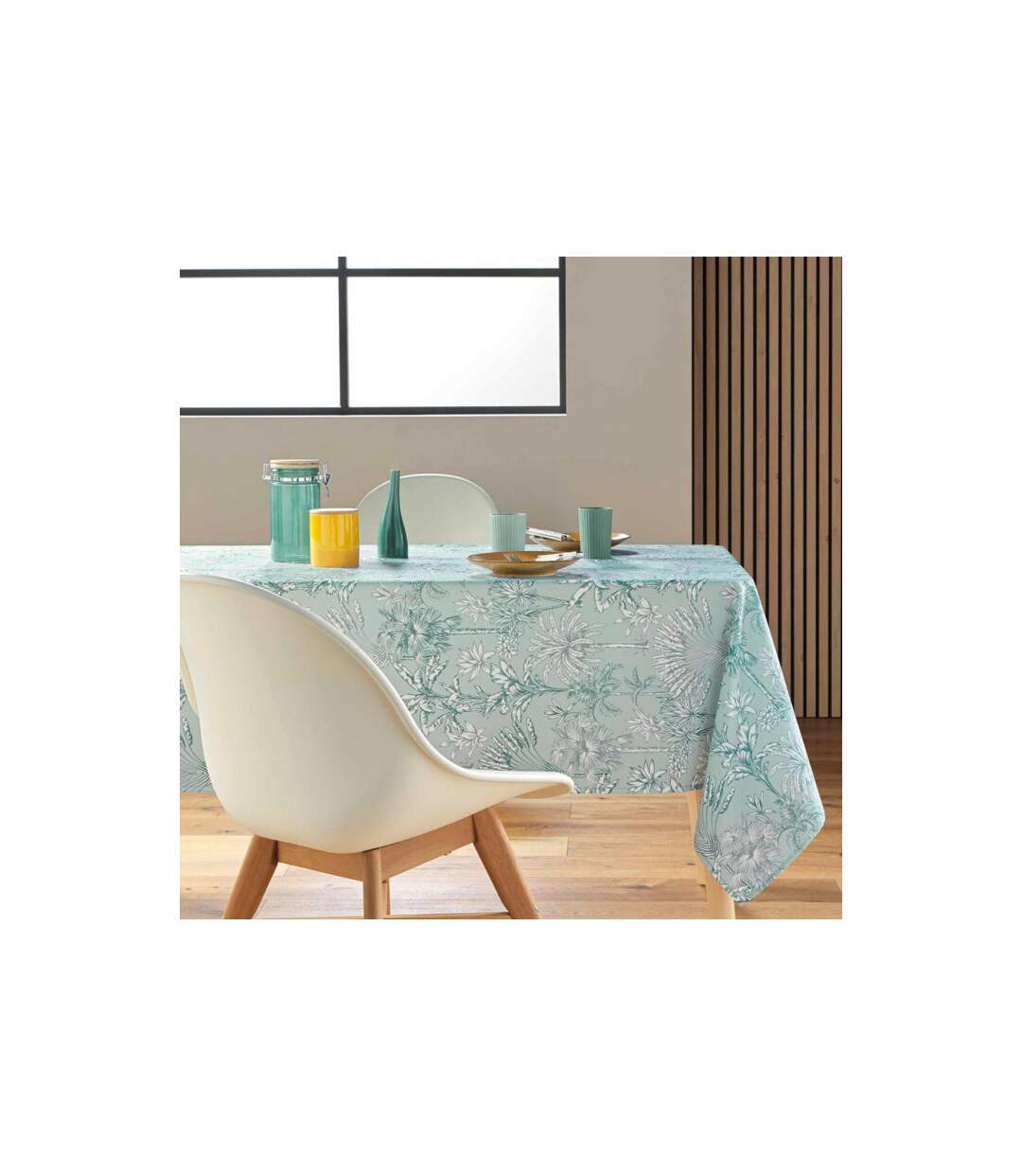 Nappe Antitache Imprimé Canarie 145x240cm Sauge-4