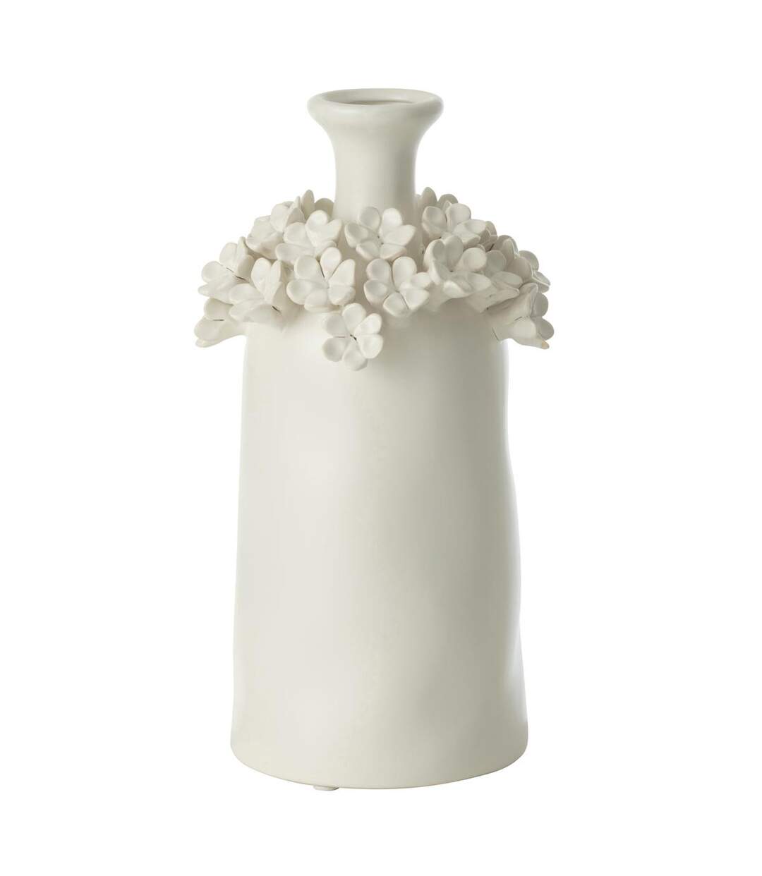 Vase Fleur en Céramique Yucca 31cm Blanc-1