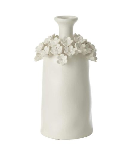 Vase Fleur en Céramique Yucca 31cm Blanc