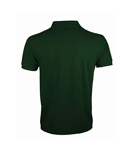 SOLs Mens Prime Pique Plain Short Sleeve Polo Shirt (Bottle Green)