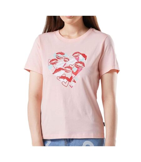 T-shirt Rose Femme Converse Valentine's Day Heart - L