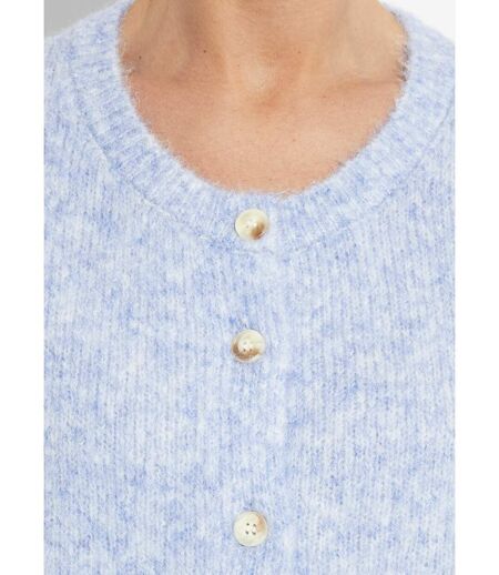 Gilet col rond en maille avec laine