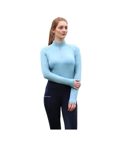 Womens/ladies synergy sports top aqua blue Hy