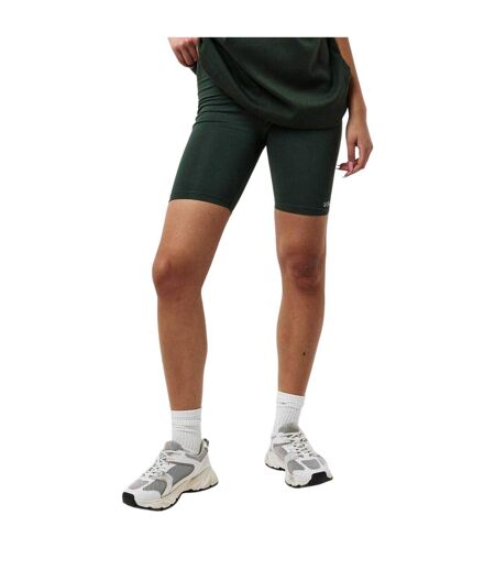 Womens/ladies Jersey Logo Slim Cycling Shorts Khaki USA Pro