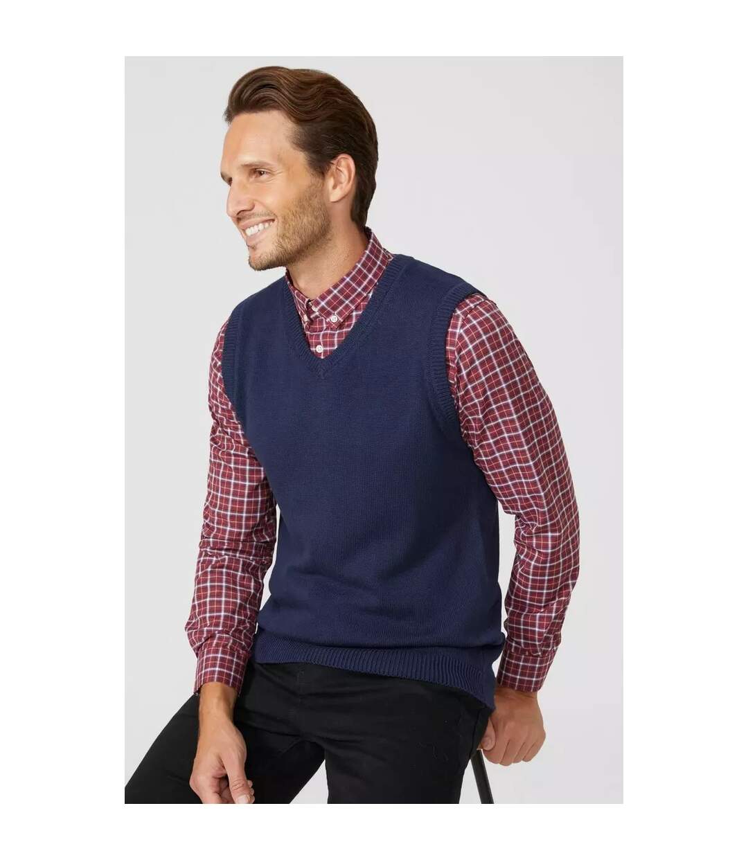 Gilet premium homme bleu marine Maine-4