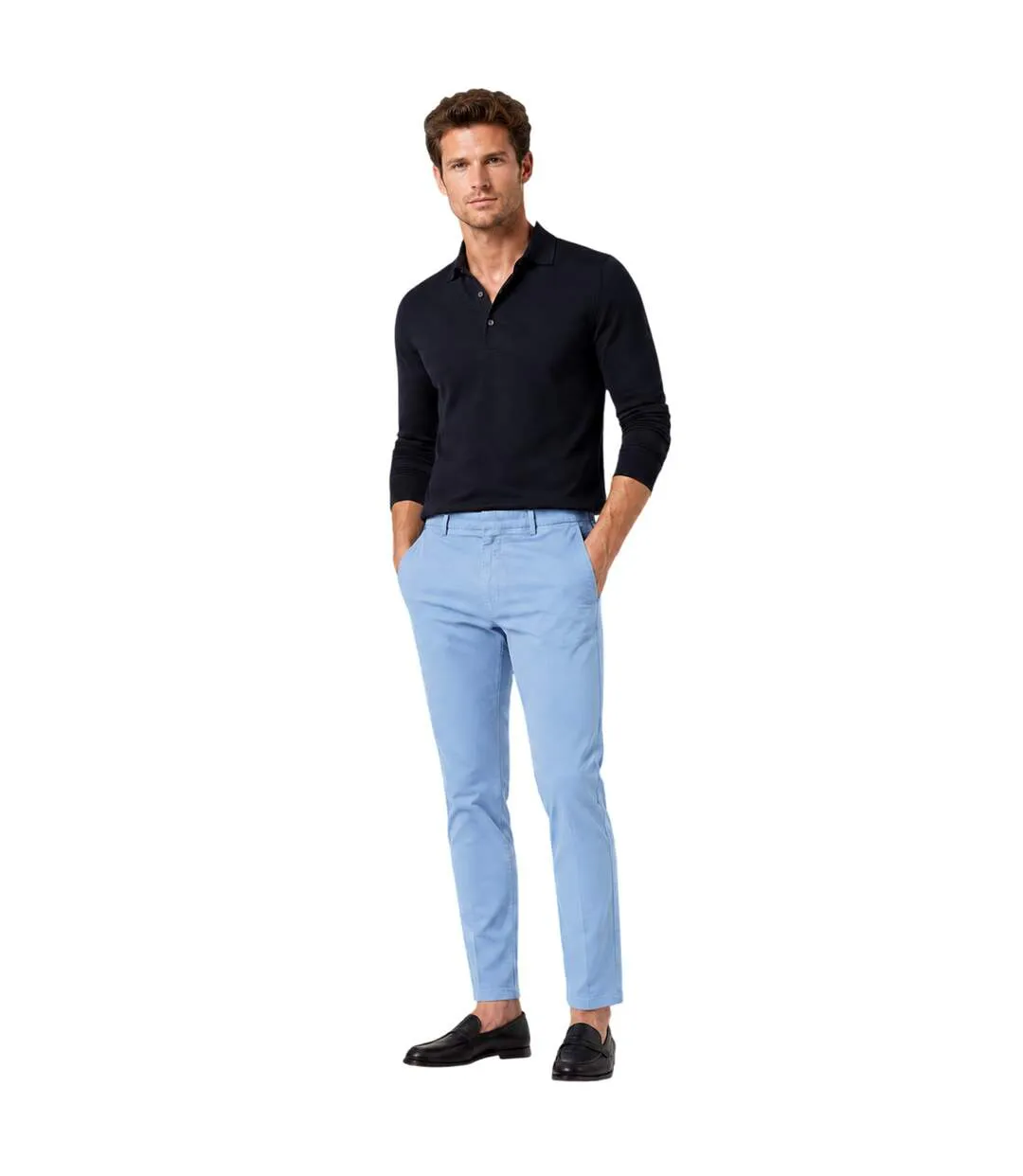Mens Kaito Slim Chinos Blue Boss-1