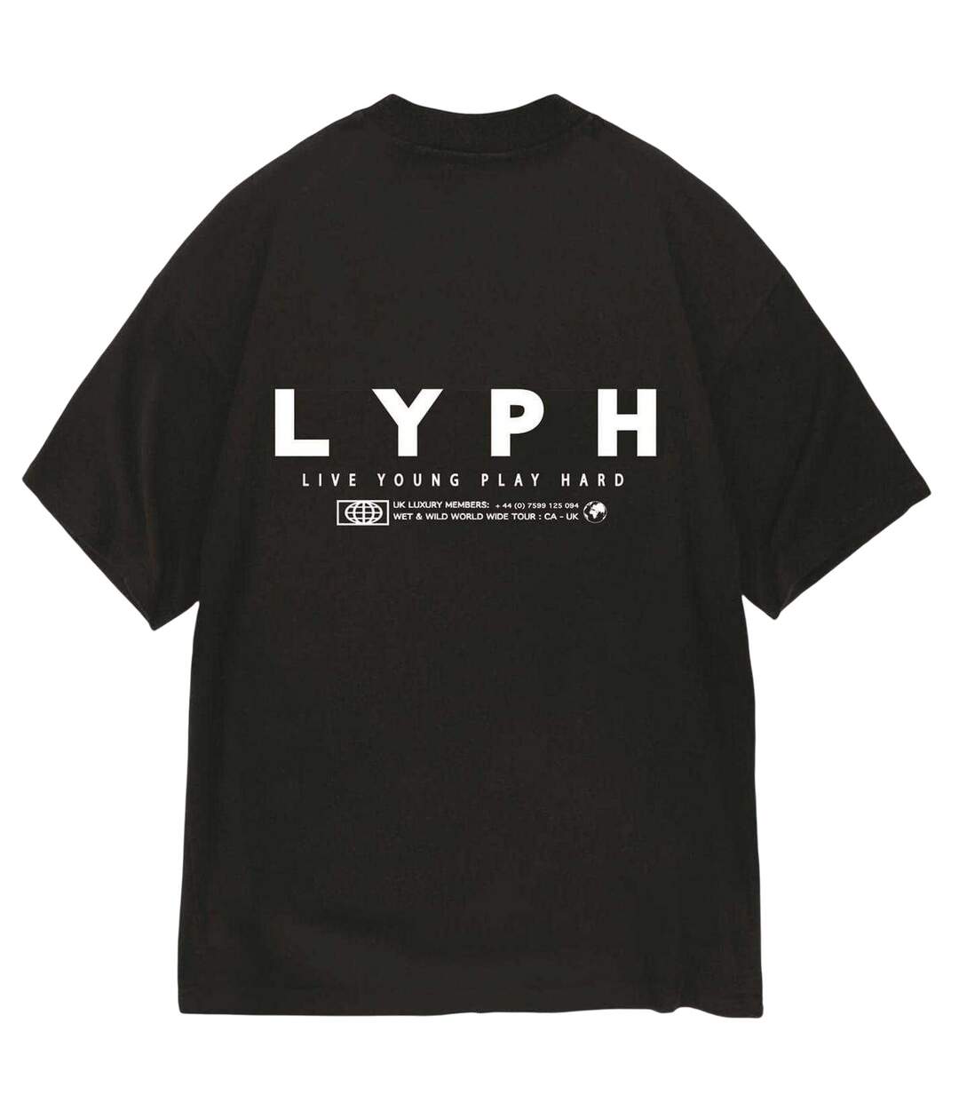 Unisex Adult Empty T-shirt Black LY-2