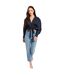 Chemise Manches Bouffantes Femme Bleu Marine Influence-2