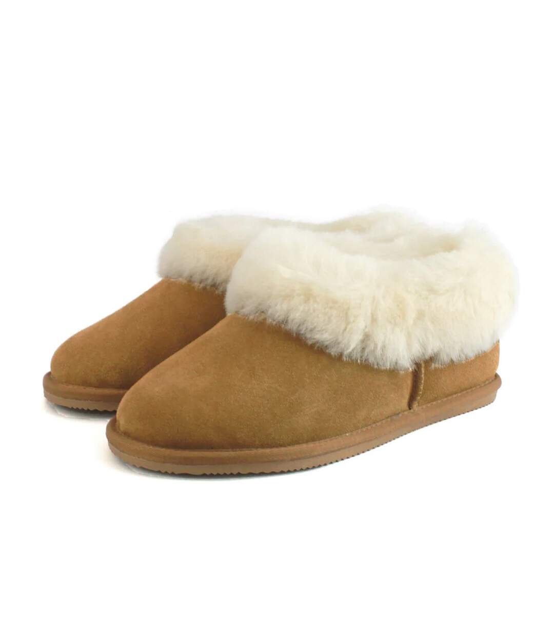 Womens/ladies elena sheepskin slipper boots chestnut Eastern Counties Leather-1