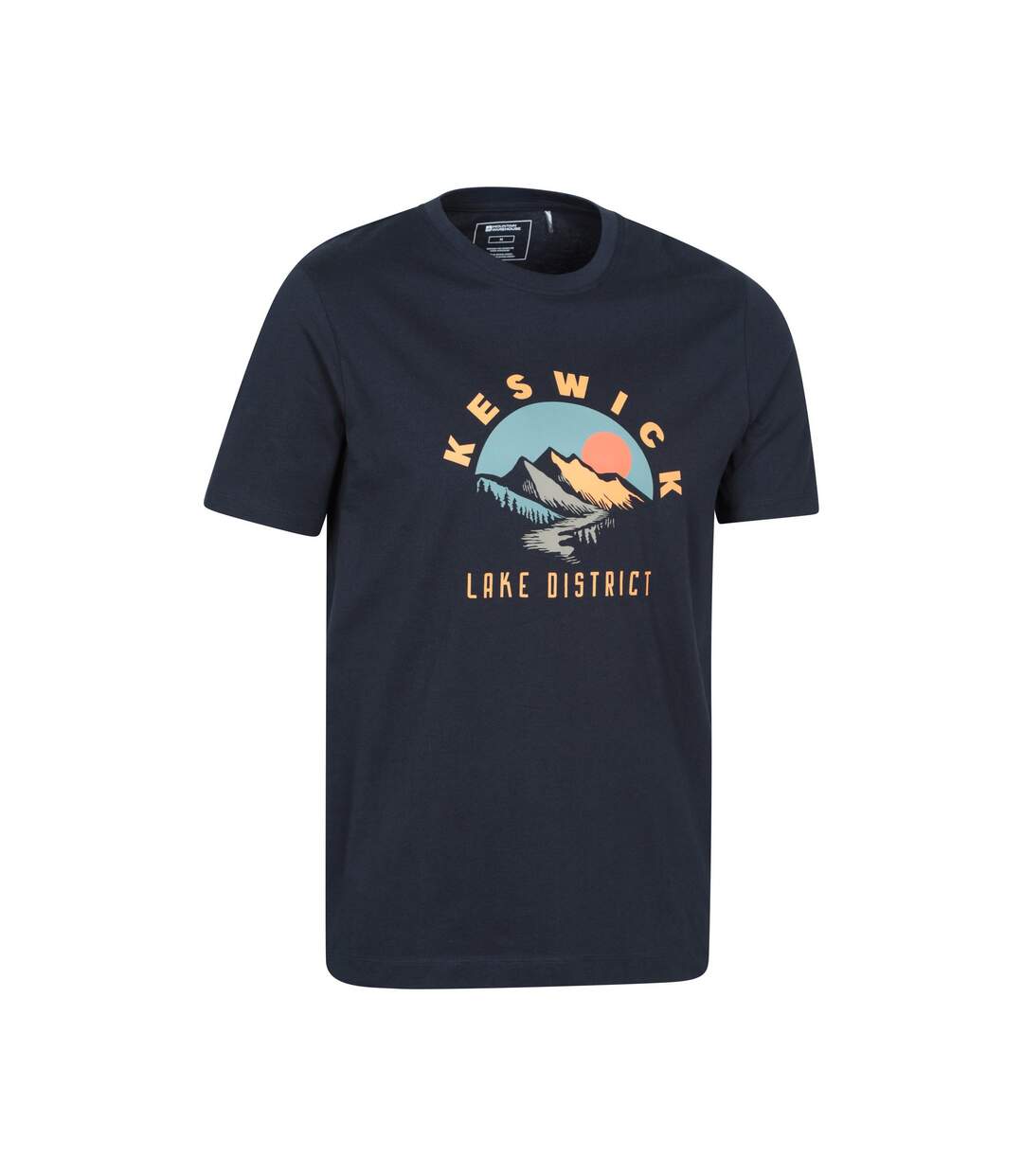 Mens Keswick Short-sleeved T-shirt Navy Mountain Warehouse-3