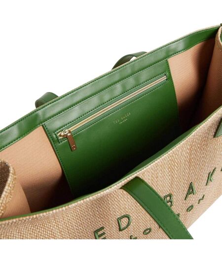 Raffia Tote Bag One Size Green Ted Baker