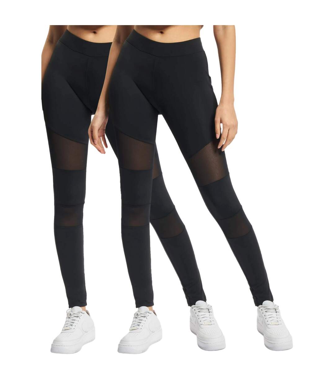 Leggings Motif/style Maille Femme Noir Bordeaux Sombre Urban Classics-3