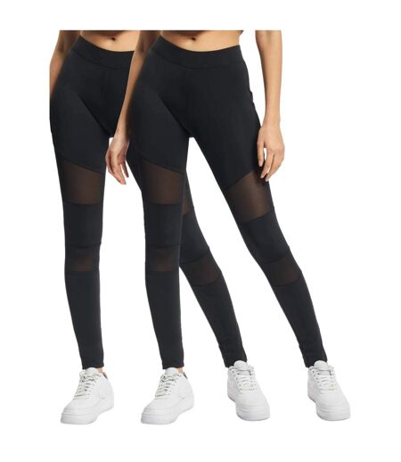 Leggings Motif/style Maille Femme Noir Bordeaux Sombre Urban Classics