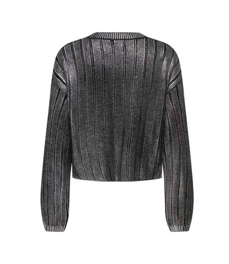 Pull argenté femme only kama