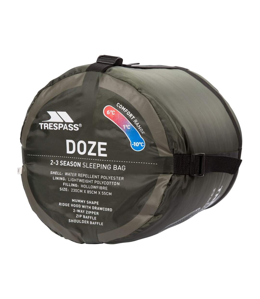 Doze 3 Season Sleeping Bag One Size Chive Trespass-3