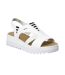 Sandales Style Rayures Contrastées Femme Blanc Rieker-1
