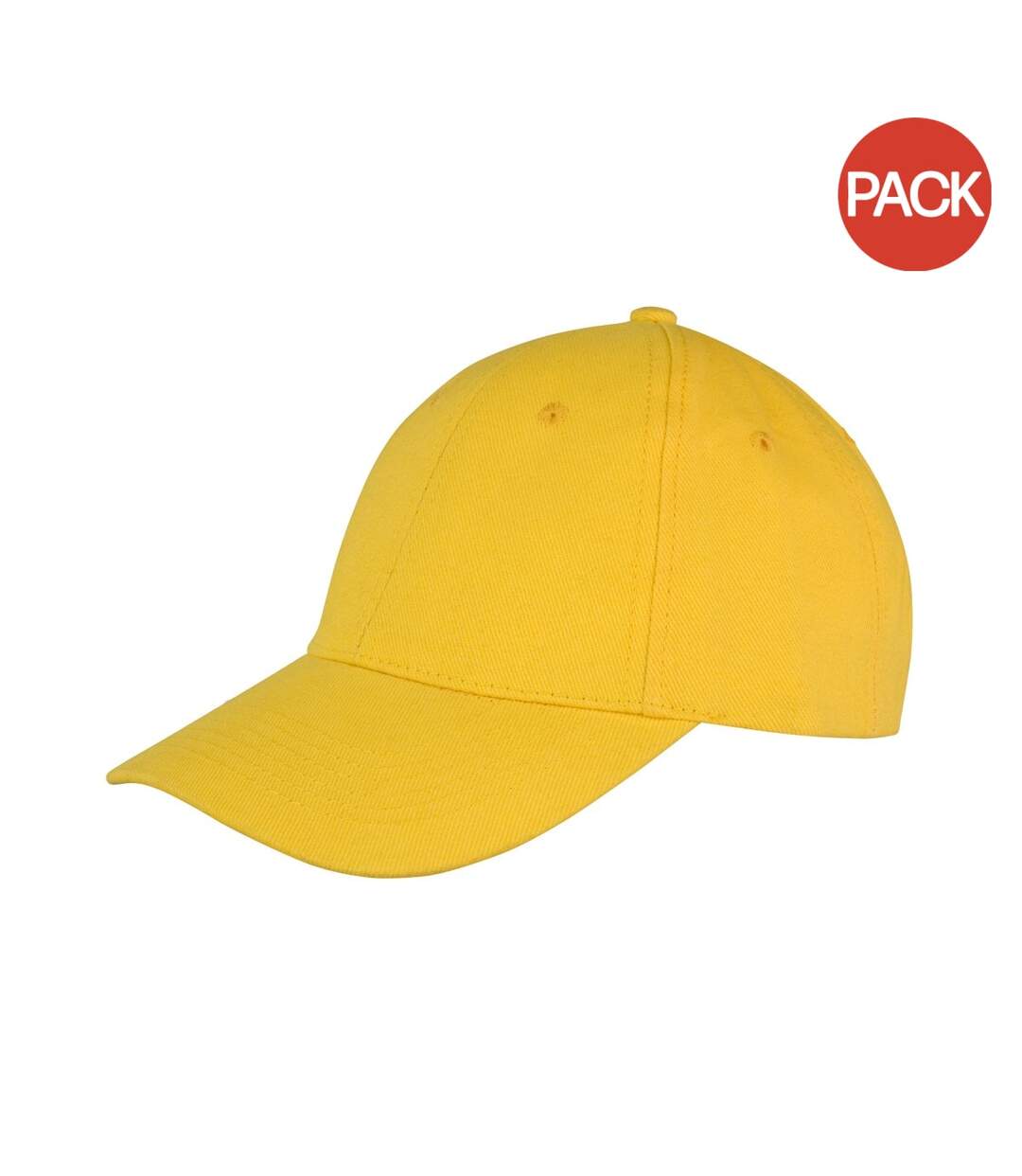 Lot de 2  Memphis casquettes adulte jaune Result