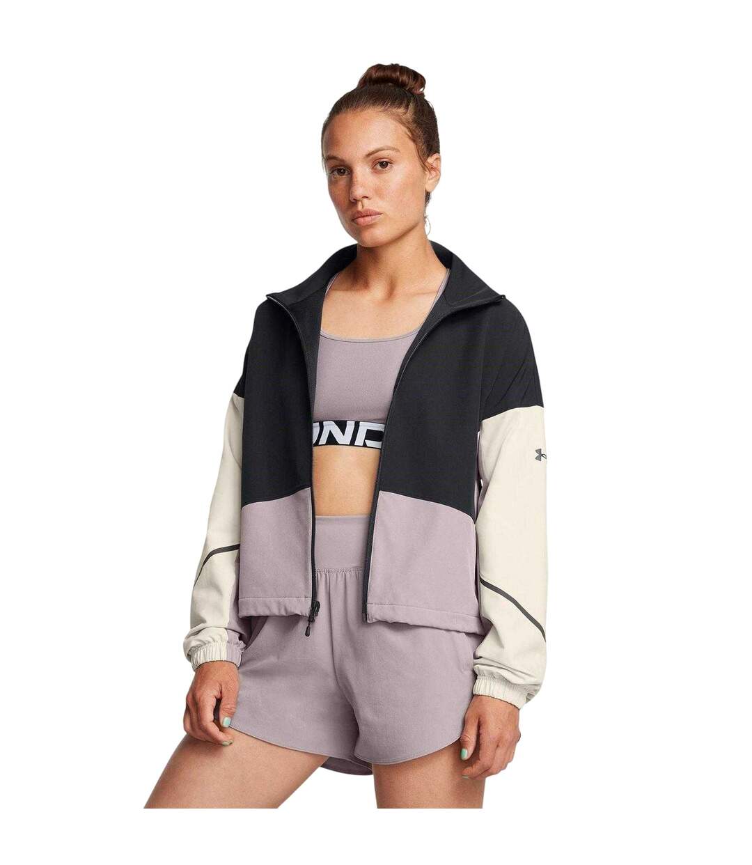 Womens/ladies Lightweight Puffer Jacket Black Melange Under Armour-4