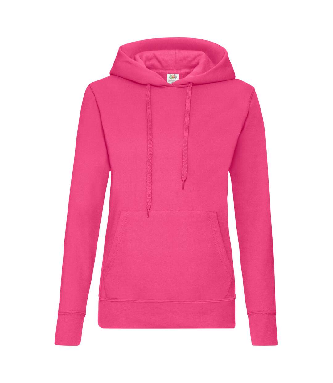 Womens/ladies Classic Hoodie Fuchsia Fruit Of The Loom-1
