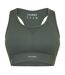 Brassière De Sport Motif/style Côtelé Femme Kaki USA-2